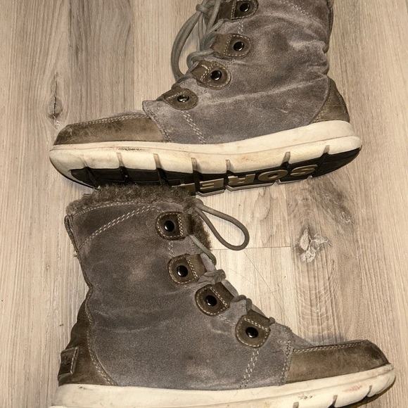 Sorel Black and Cream Fur-Lined Boots - Picture 6 of 8